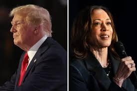 Kamala Harris and Donald Trump in 2024 presidential election campaign