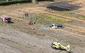 Scene of tragic light aircraft crash in North Yorkshire