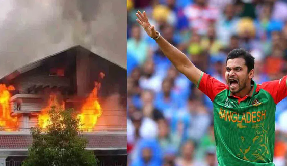 Protesters Torch Mashrafe Mortaza Home