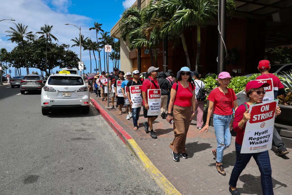 US hotel workers strike 