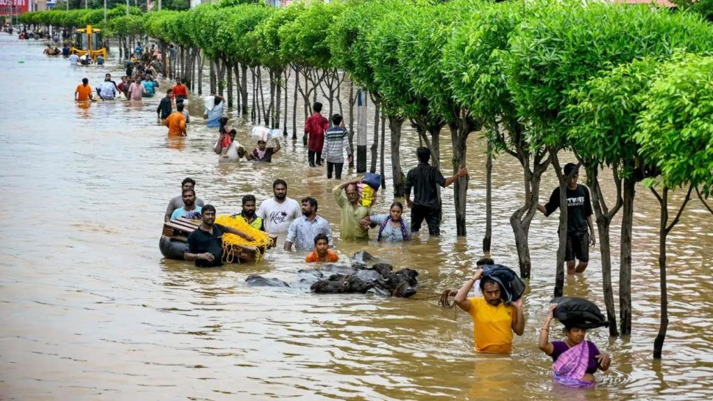 Telangana Andhra Pradesh floods 2024